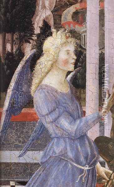 Annunciation (detail) 1470-72 Oil Painting - Francesco Di Giorgio Martini