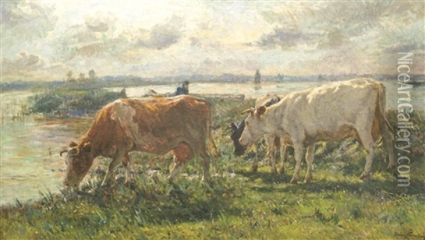 Jour De Mistral (1929) Oil Painting - Franz Courtens