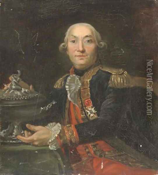 Portrait of a Capitaine de Vaisseau in the French navy Oil Painting - French School