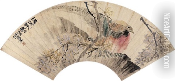 Bird And Tree Oil Painting -  Ren Bonian