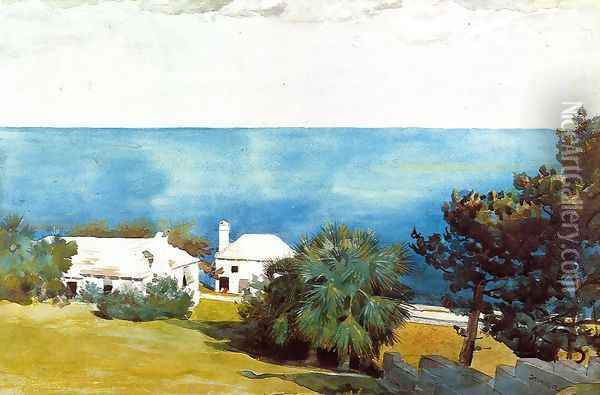 Shore at Bermuda Oil Painting - Winslow Homer