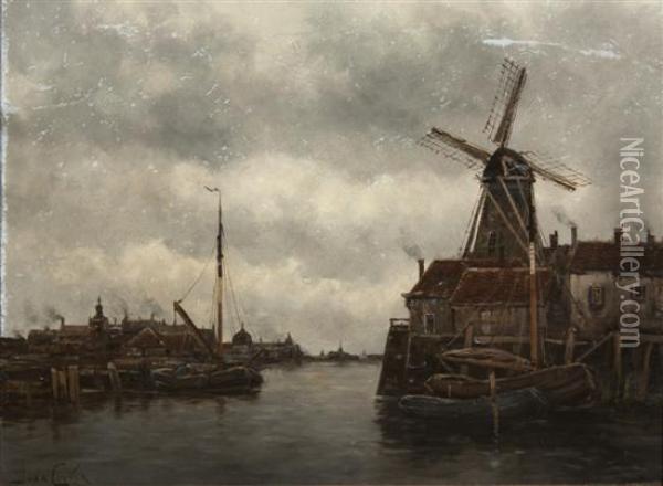 Rotterdam Oil Painting - Hermanus Jr. Koekkoek