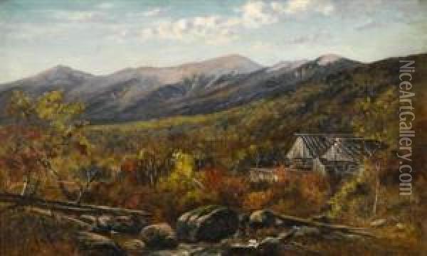 The Presidential Range From Old Logging Camp, Near Crawford House Oil Painting - Frank Henry Shapleigh