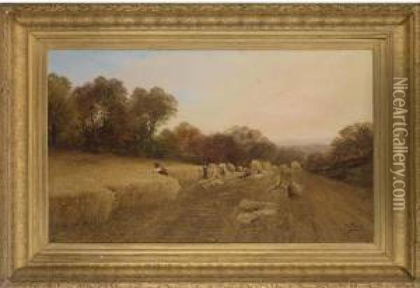 Harvesting Oil Painting - Charles Henry Passey
