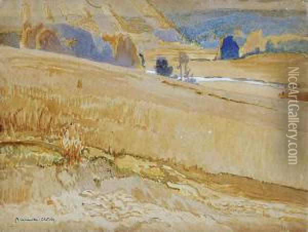 Dolina W Chelstach Oil Painting - Apoloniusz Kedzierski