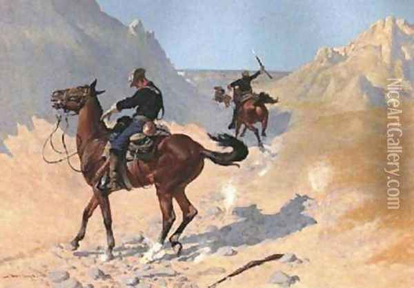 The Advance Guard Oil Painting - Frederic Remington
