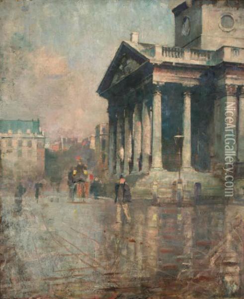 Sketch For St. Martin-in-the-fields Oil Painting - William Logsdail