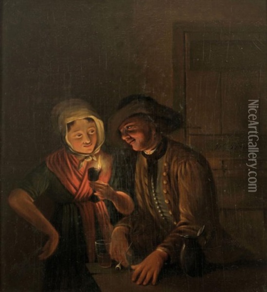 Genreszene Oil Painting - Pieter Geerard Sjamaar
