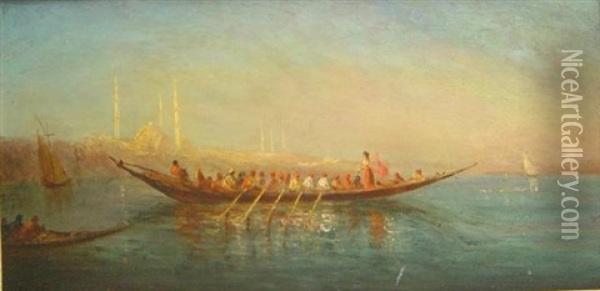 Barque Sur Le Bosphore Oil Painting - Henri Malfroy-Savigny
