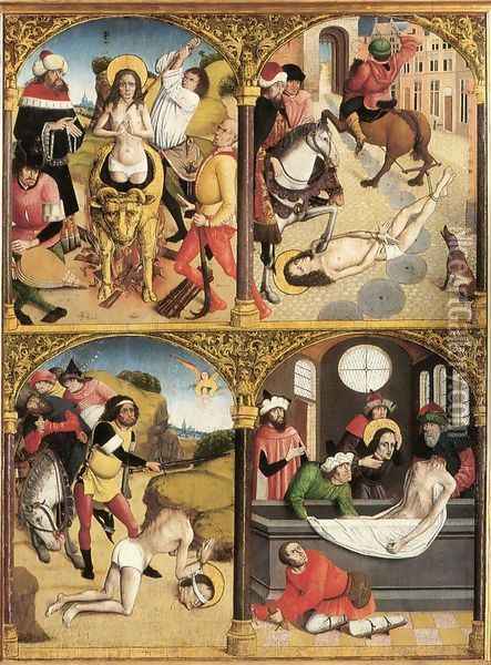 Scenes from the Legend of St George (2) 1500-10 Oil Painting - Flemish Unknown Masters