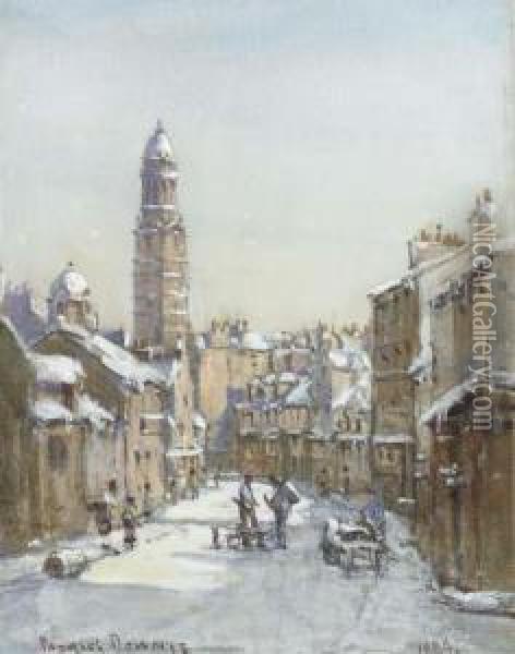 The Vennel From Buchluch St, Greenock Oil Painting - John Patrick Downie
