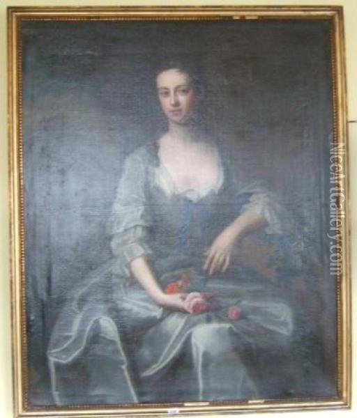 Portrait Of A Lady Said To Be Maria Gunning Oil Painting - Sir Godfrey Kneller
