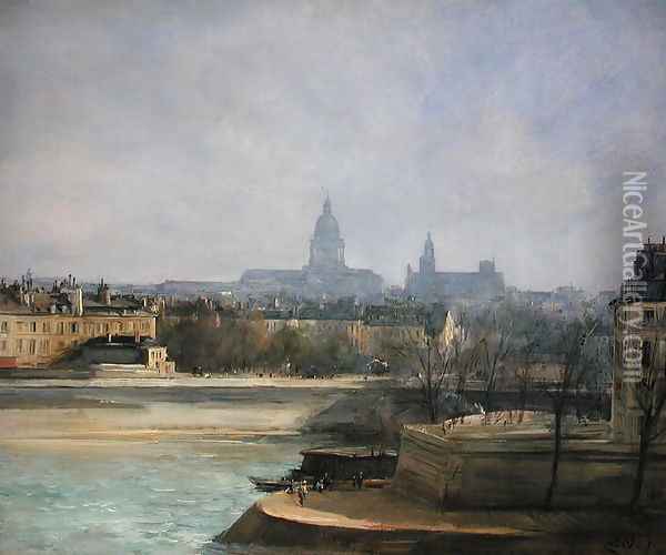 Ile de la Cite, Paris Oil Painting - Antoine Vollon