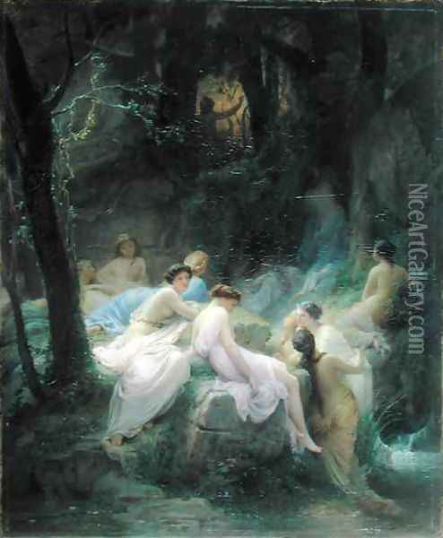 Nymphs Listening to the Songs of Orpheus 2 Oil Painting - Charles Francois Jalabert