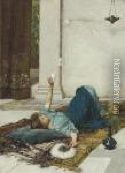 Dolce Far Niente Oil Painting - John William Waterhouse