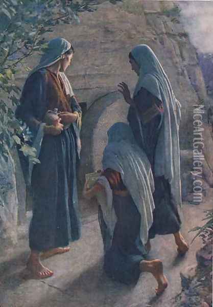 The Women at the Sepulchre, 1927 Oil Painting - Harold Copping