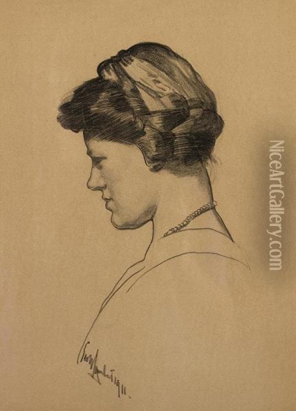 Head Of A Woman Oil Painting - George Lambert