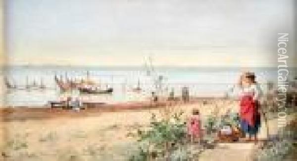 Overlooking The Bay Oil Painting - Antonietta Brandeis