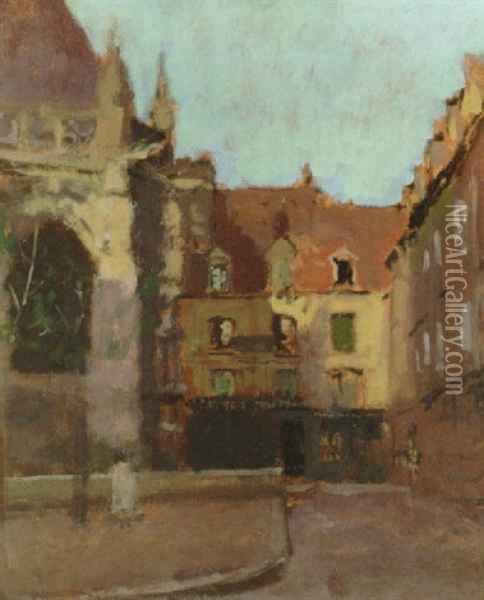 Eglise De St.jacques, Rue St. Catherine, Dieppe Oil Painting - Walter Sickert