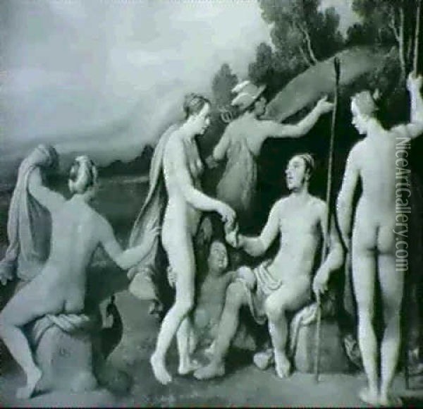 Das Urteil Des Paris Oil Painting - Cornelis Cornelisz Van Haarlem