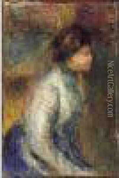 Femme Assise Oil Painting - Pierre Auguste Renoir