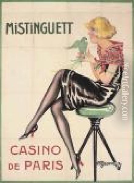 Mistinguett, Casino De Paris Oil Painting - Charles, Carl Gesmar