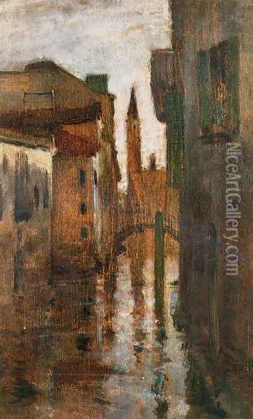 The Campanile Late Afternoon Oil Painting - John Henry Twachtman