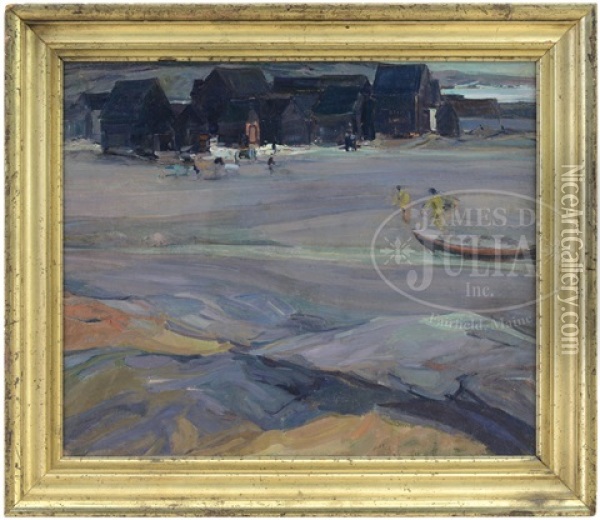 Perkins Cove Oil Painting - Charles Herbert Woodbury