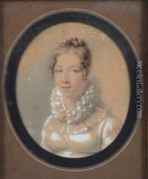 Portrait De L'imperatrice Elizabeth De Russie. Oil Painting - Jean Antoine Pinchon