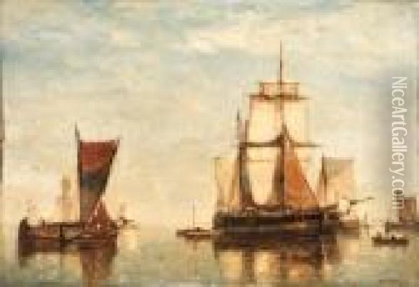 The Return Of East Indiaman At Antwerp Oil Painting - Paul-Jean Clays