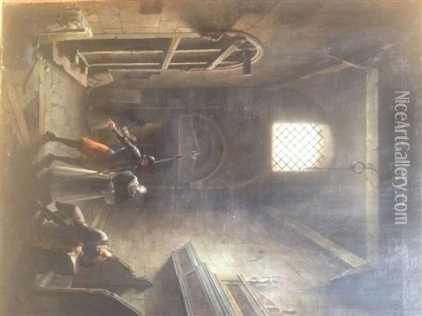 Galilee En Prison Oil Painting - Vincenzo Abbati