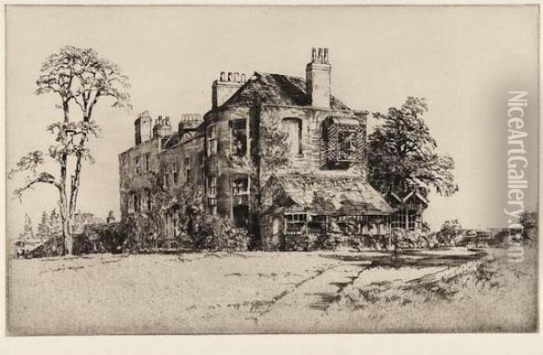 Some Etchings Of Poynters Hall Oil Painting - Sydney Mackenzie Litten