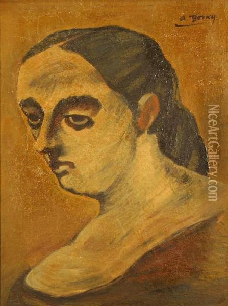 Head Of A Woman Oil Painting - Arshile Gorky