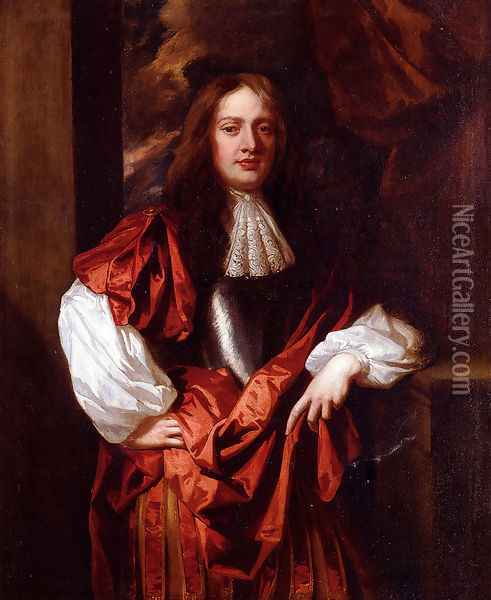 Portrait Of The Hon. Charles Bertie Of Uffington Oil Painting - Sir Peter Lely