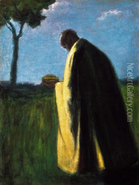 Alkony (twilight) Oil Painting - Jozsef Koszta