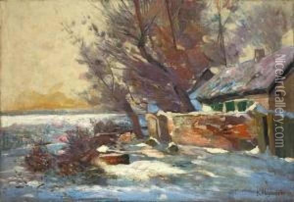 Winterlandschaft Oil Painting - Karl Hagemeister
