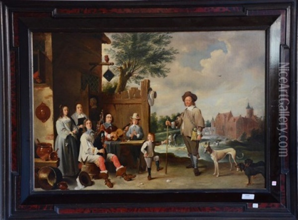 Scene De Famille Oil Painting -  Rembrandt van Rijn