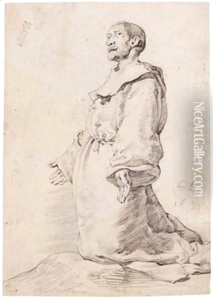 Saint Francis Receiving The Stigmata Oil Painting - Cornelis Saftleven