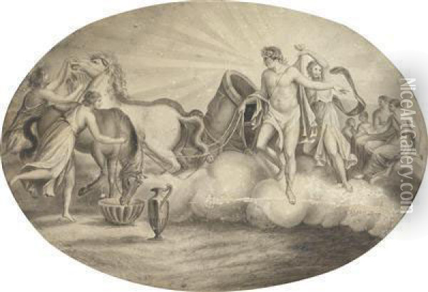 Apollo In His Sun Chariot Oil Painting - Friedrich Heinrich Fuger