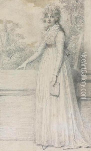Portrait Of Mrs John Drummond, Nee Hester Cholmondeley Oil Painting - Richard Cosway