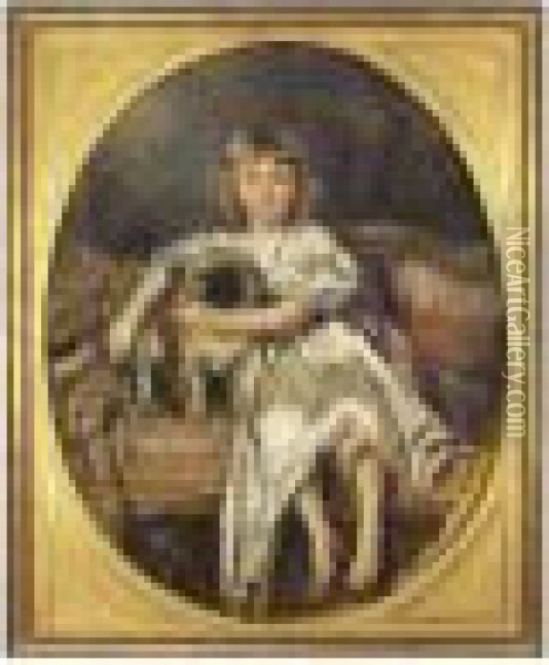 Portrait D'enfant Au Chien Oil Painting - Jacques-Emile Blanche