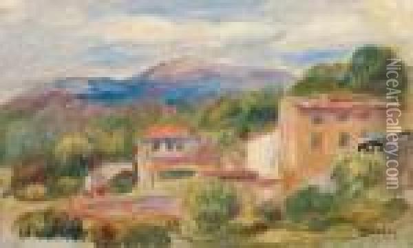 Paysage De Cagnes Oil Painting - Pierre Auguste Renoir