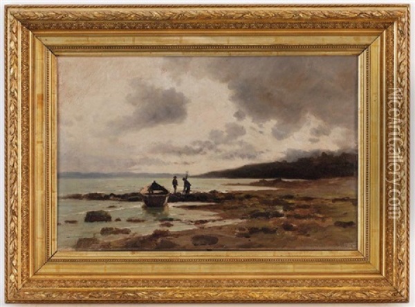 Pecheurs Oil Painting - Gustave Eugene Castan