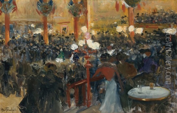 An Elegant Party Oil Painting - Louis Abel-Truchet