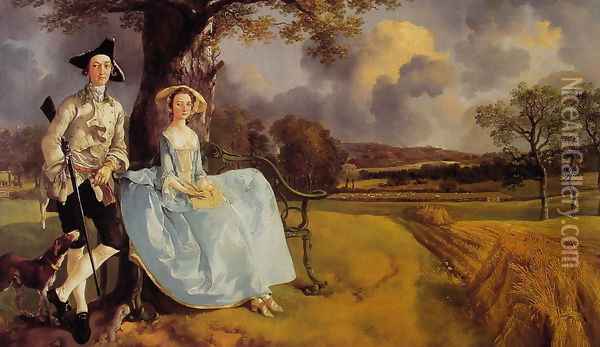 Mr and Mrs Andrews 1748-49 Oil Painting - Thomas Gainsborough