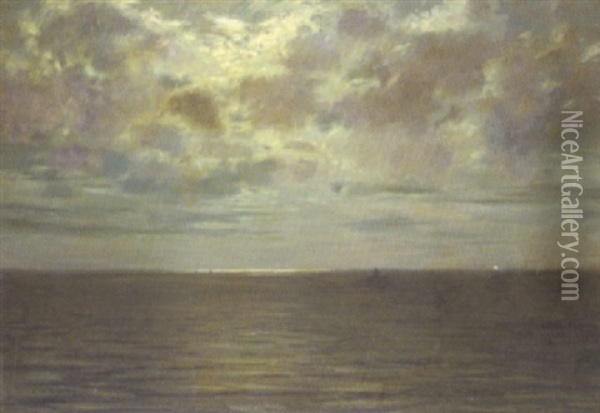 Fin De Jour Sur La Mer Oil Painting - Eugene D' Argence