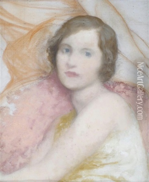 Portrait Of A Lady Oil Painting - Frank Dicksee