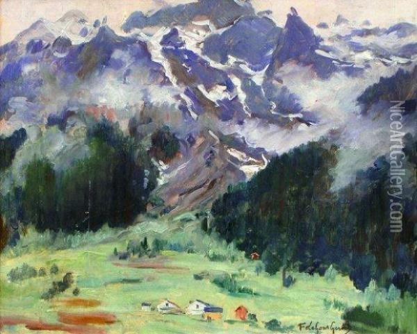 Paysage De Montagne Oil Painting - Fernand Marie Eugene Legout-Gerard