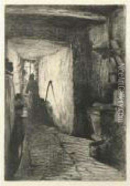 The Kitchen (k. 24) Oil Painting - James Abbott McNeill Whistler