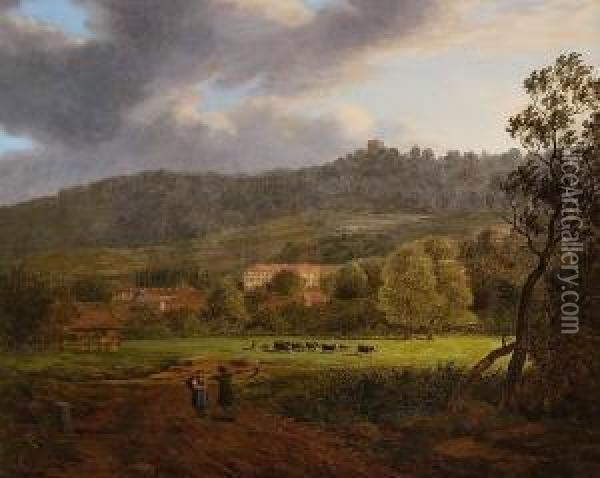 Landschaft Auf Der Rhon Oil Painting - Carl Wagner